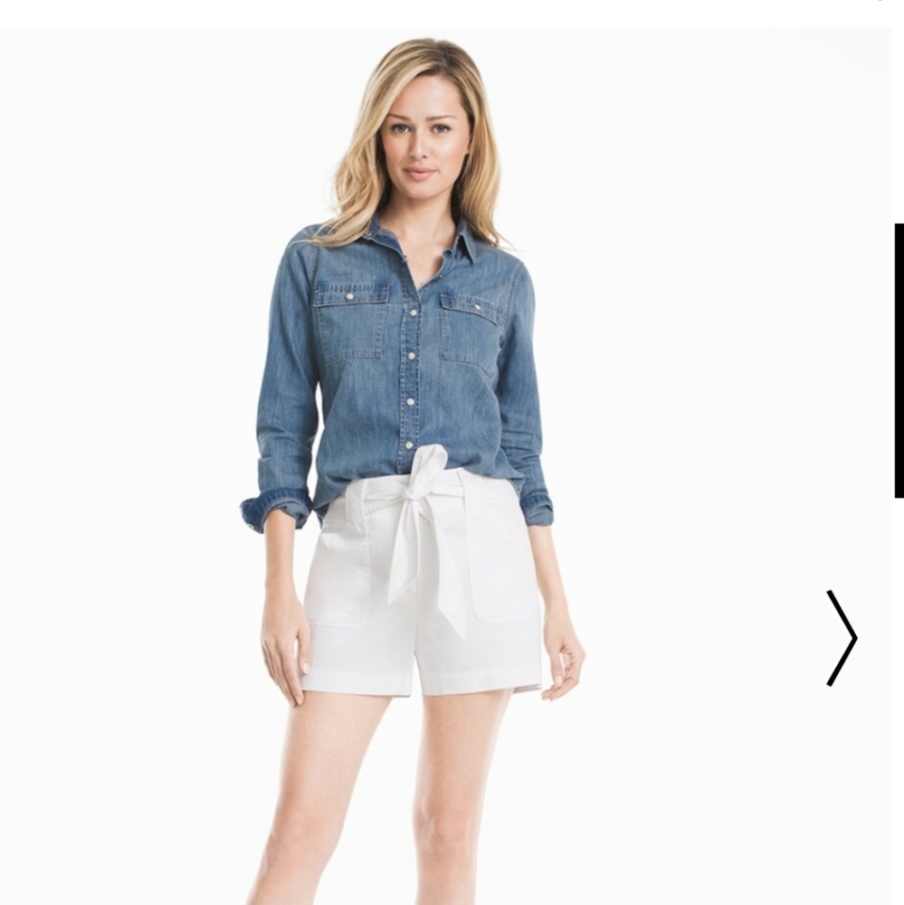 White House Black Market White Shorts Sz 6 NWT